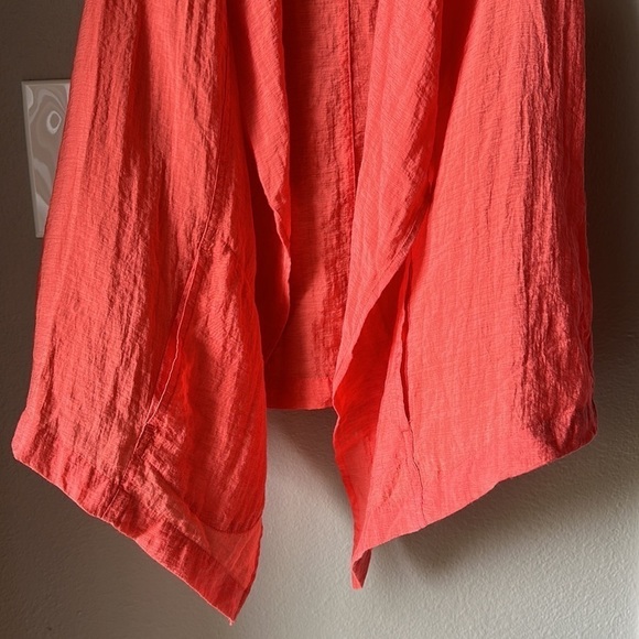 CHICO’S Orange Lightweight Gauze Vest - Picture 5 of 8